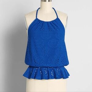 Sought After in Sapphire Halter Top